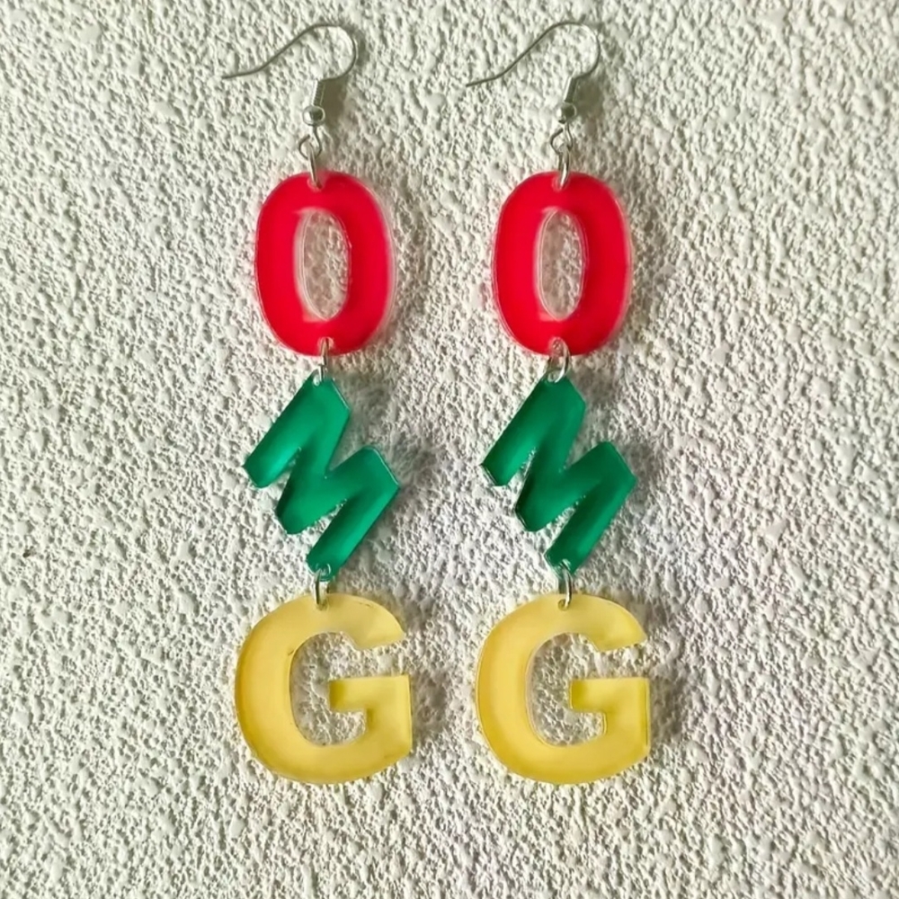 Colorful OMG Statement Earrings